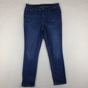 Calvin Klein Jeans Womens 14 Blue Skinny Fit REPREVE Dark Wash Denim